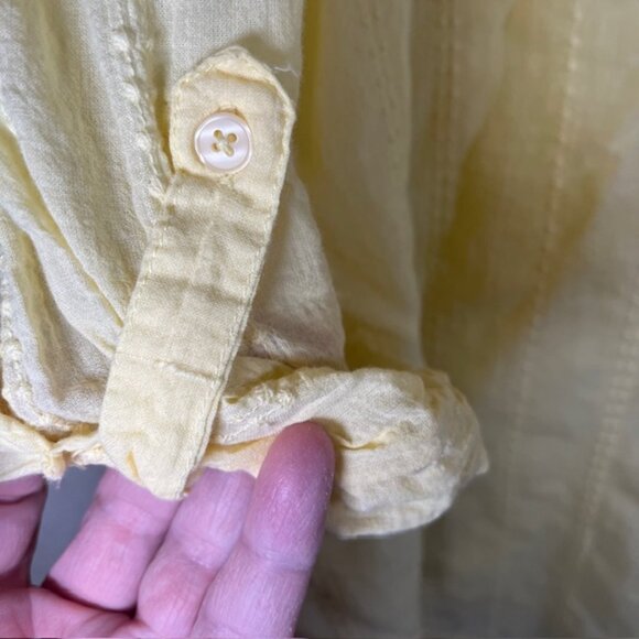 Westport Plus Size Butter Yellow Long Sleeve Button Up Shirt- Size 3X - Picture 3 of 11